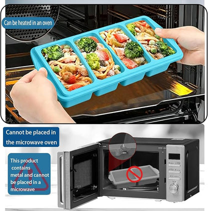 2 Pack Silicone Freezer Molds With Lids,1 Cup Silicone Freezer Tray With Lids for Easy Meal Prep Container and Kitchen Storage Solution Perfect for Storing Soup, Sauces, Leftovers and More
