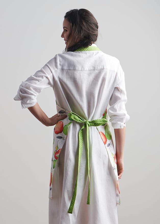 Maison d' Hermine 100% Cotton Apron for women with Pocket Kitchen Chef Apron for Men Cooking Spring Summer