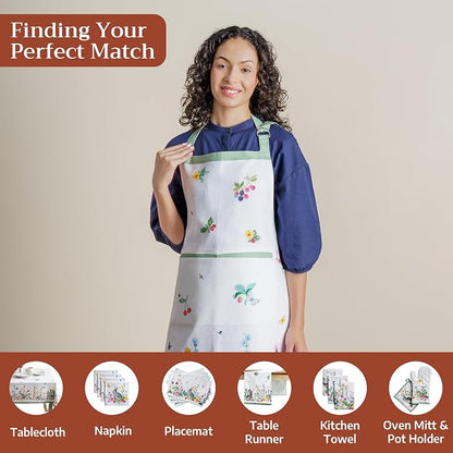 Maison d' Hermine 100% Cotton Apron for women with Pocket Kitchen Chef Apron for Men Cooking Spring Summer