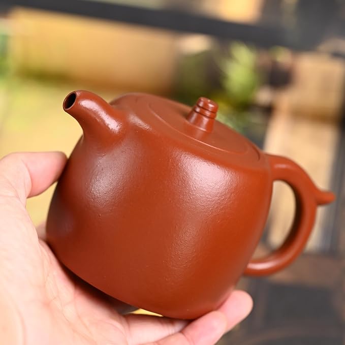 Premium Wrinkled Red Mud Full Handmade Jinglan Teapot 250cc 14 Holes Inner Push Craft By National Level Arts & Crafts Master