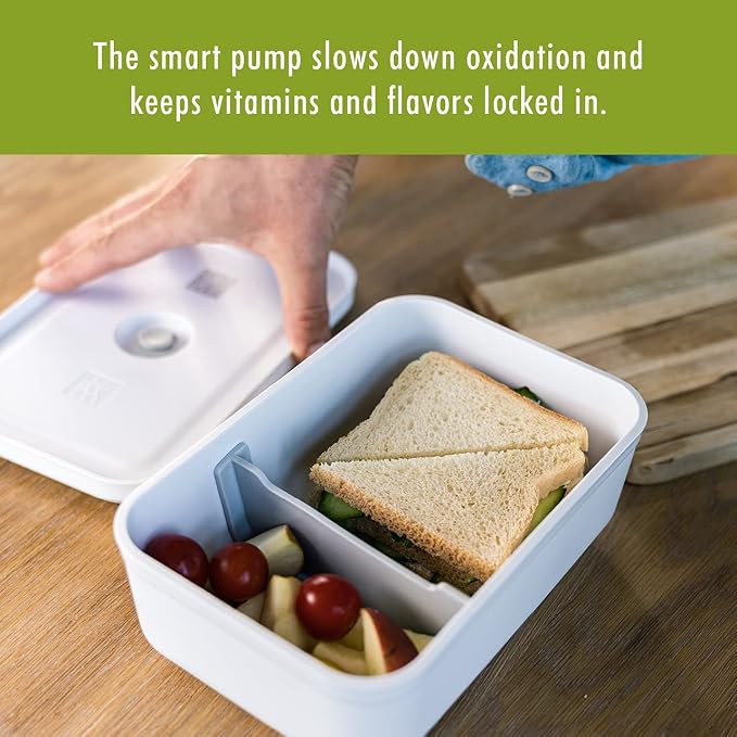 For food to stay fresh up to 5X longer, pump required (not included).