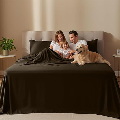 Utopia Bedding Twin XL Sheet Set – 3 Piece Bed Sheets for Twin XL Size Bed, Soft and Breathable Microfiber, Includes 1 Fitted Sheet, 1 Flat Sheet and 1 Pillowcase – Oeko Tex (Brown)