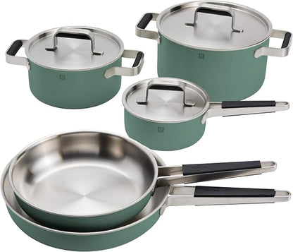 ZWILLING Pure 8-pc Stainless Steel Cookware Set, Green