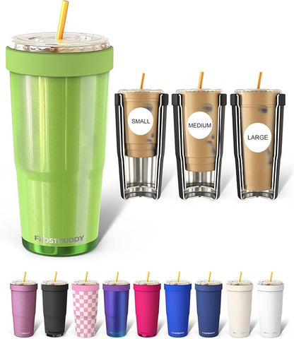 Frost Buddy Togo Buddy 30 oz Stainless Steel Vacuum Insulated Tumbler To Go Coffee Cup – Iced Coffee Cups, Iced Coffee Sleeve, Travel Mug, Thermal Cup for Hot & Cold Drinks, Dunkin Cup (Margarita)