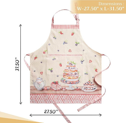 Maison d' Hermine 100% Cotton Apron for women with Pocket Kitchen Chef Apron for Men Cooking Spring Summer