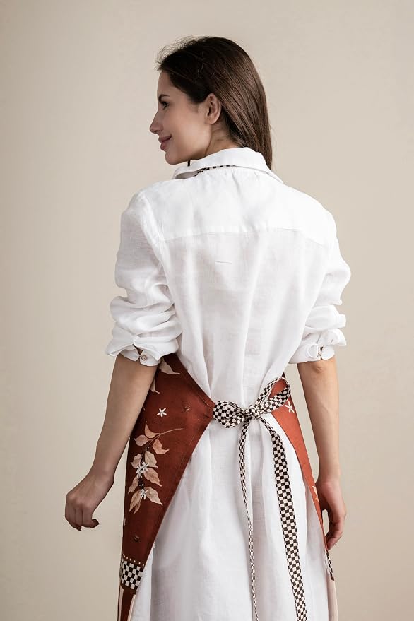 Maison d' Hermine 100% Cotton Apron for women with Pocket Kitchen Chef Apron for Men Cooking Spring Summer