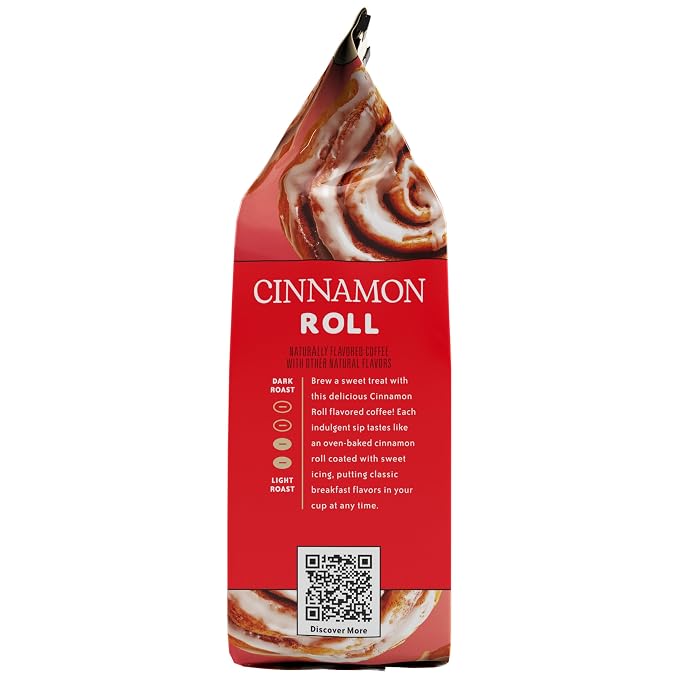 Community Coffee Cinnamon Roll Flavored Ground Coffee, Naturally Flavored, 11 Ounce (Pack of 1)