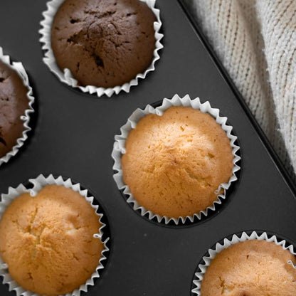 2 Pack Mini Muffin Pan with Removable Bottom, 12 Cavity Nonstick Mini Cupcake Pans Set, Carbon Steel Small Muffin tins, 24 Cups Mini Cheesecake Pan