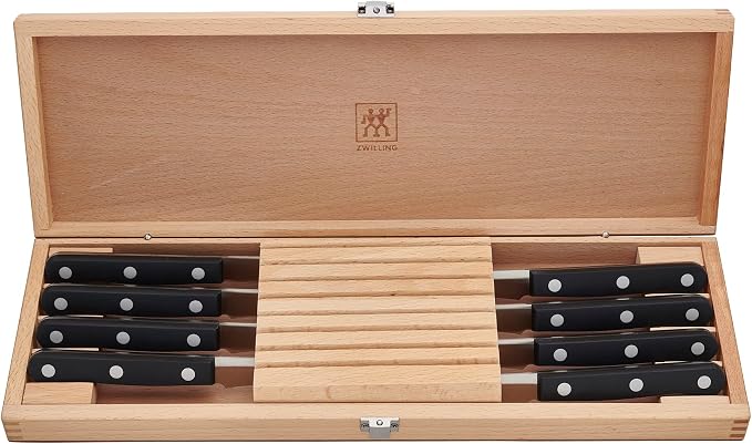 ZWILLING Twin Gourmet 8-pc Steak Knife Set with Wood Presentation Case