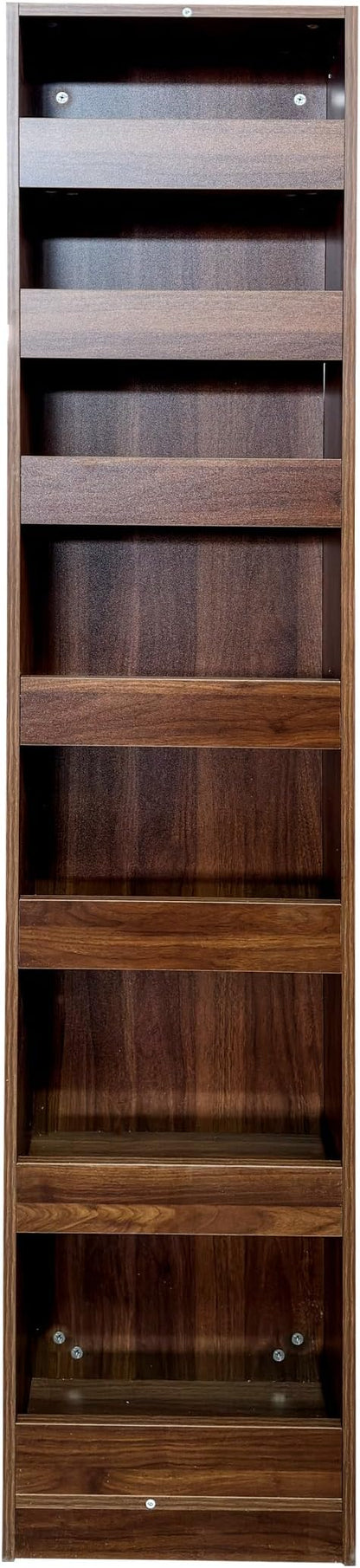 7 Tier Expandable Pull Out Cabinet Organizer, Pull Out Spice Rack, Rolling Kitchen Pantry Storage Cabinet, Slide Out Shelf Cabinet Storage for Kitchen, Walnut