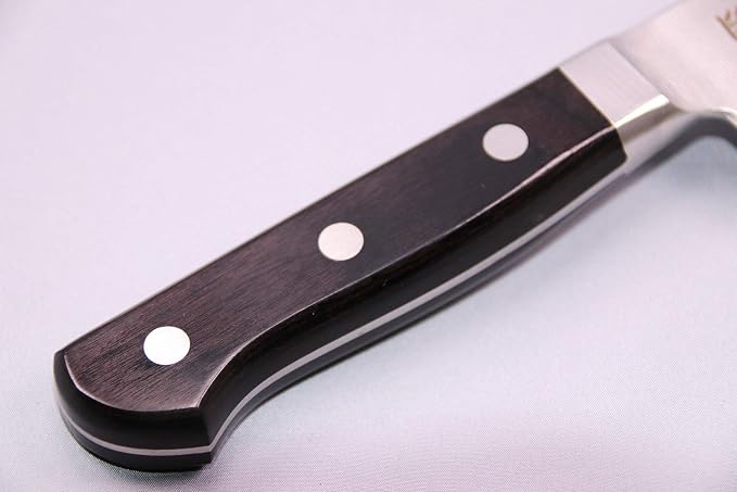 TOSHU 105 mm (4.13 inch) Pointed Carving Knife, Manually Sharpened Japanese Kitchen Knife Produced Utilizing Japanese Sword-Making Techniques - Damascus Pattern