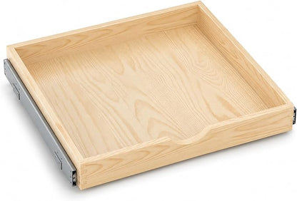 ZOINLIY 24''W X 21''D X 3''H Wooden Pull Out Drawer for Cabinet, Cabinet Organizer for Kitchen, Soft Close Slide Out Shelves, Heavy Duty, Full-Extension