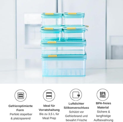 LocknLock Freezer Fit Plastic Freezer Containers | Airtight Stackable Food Storage for Meal Prep | Microwave & Dishwasher Safe | BPA Free Freezer Container with Lid, 750ml