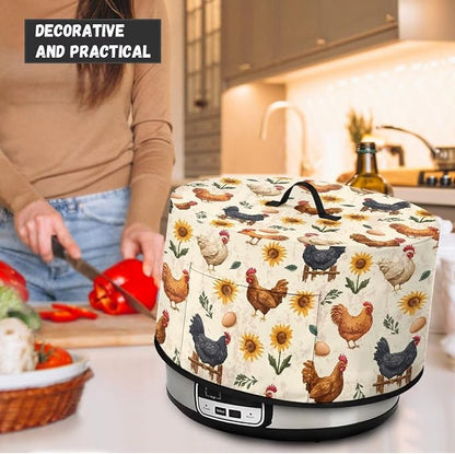 Rooster Slow Cooker Dust Cover 6-8 qt Crock for Pot Keep Small Kitchen Appliance Clean Kitchen Home Accessories Decor Cover Sunflower