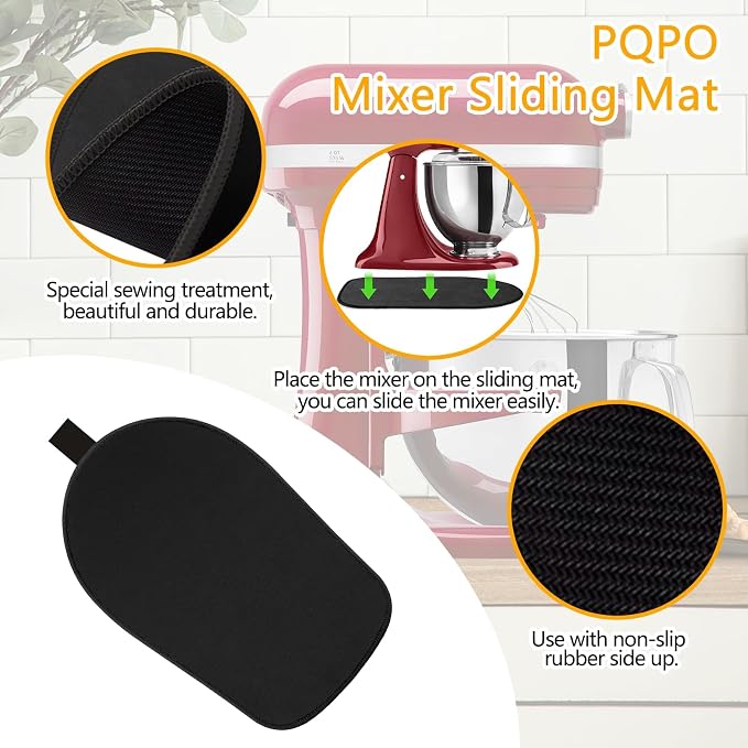 Mixer Sliding Mat Compatible with Kitchenaid 4.5-5 Quart Tilt-Head Stand Mixer, Slider Mat Compatible with 4.5 & 5 Quart Kitchenaid Mixer Accessories