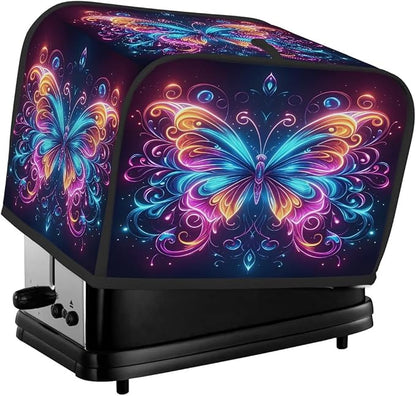 Animal Butterfly Galaxy Toaster Cover 2 Slice Wide Slot Washable Kitchen Appliance Covers Fingerprint Bread Machine Dust Cover Small Toaster Oven Accessories Covers Bread Maker Bag Women Gift