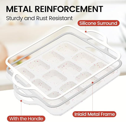 CAKETIME Silicone Mini Loaf Pan with Metal Frame, Silicone Mini Bread Loaf Pans 12 Cups for Baking Bread, Brownie, Cornbread, Cheesecake, Soap Nonstick (2 Pack)
