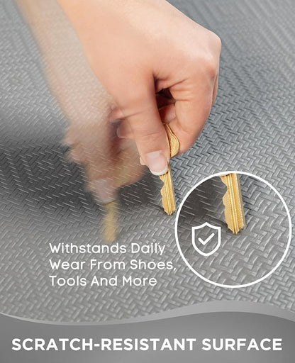 Ophanie Kitchen mats for Floor, Kitchen Rugs, 20x32 Anti Fatigue Standing Cushioned Mat, Waterproof, Comfort Ergonomic mat for Office, Home, Sink, 1/2 inch Thick Memory Foam Grey Non-Slip Bottom