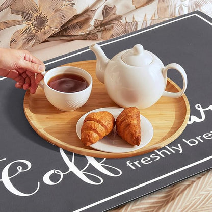 Findosom Dish Drying Mat, 16"x 24" Super Absorbent & Hide Stain Coffee Mat, Cuttable Drying Mat for Kitchen Counter, Coffee Bar Accessories, Under Dish Rack, Coffee Maker, Espresso Machine, DarkGrey