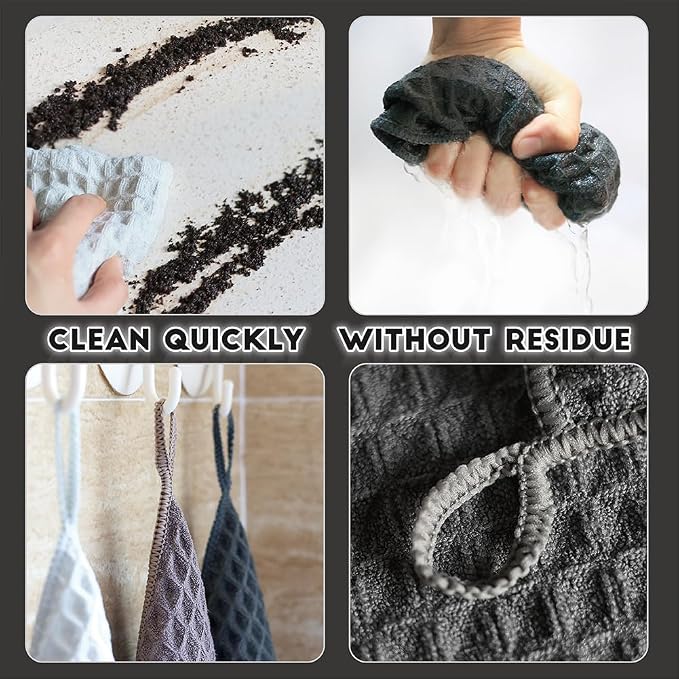 Barista Micro Cloth Set 4 Pack Microfiber Cleaning Cloths Espresso Barista Towels Coffee Bar Towels 12"x12"