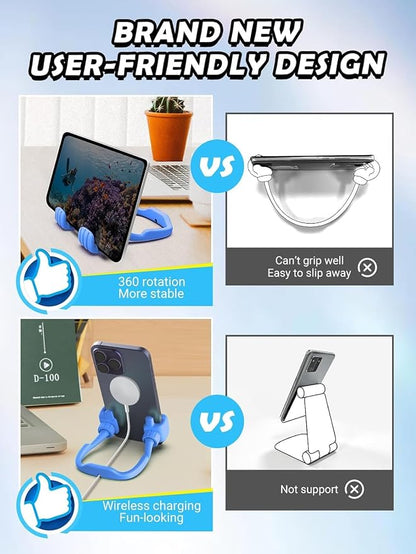 Teen Boys Gifts for Men Adults Fathers Day Cell Phone Stand: UPGRADE Gifts for Kids Son Adjustable Lazy Thumbs Up Phone Holder for Desk Cool Gadgets Fun Gifts ideas for Him Husband Stocking Stuffers