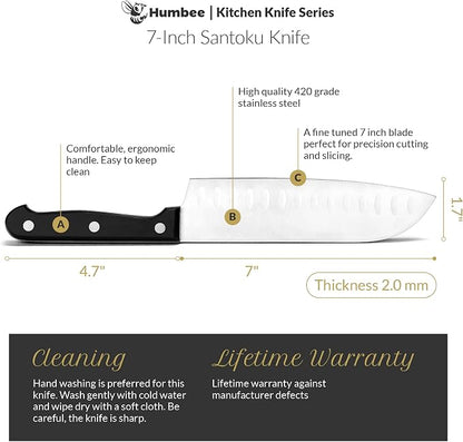 Chef 7-Inch Santoku Knife Ultra Sharp Kitchen Knife Japanese Chefs Knife