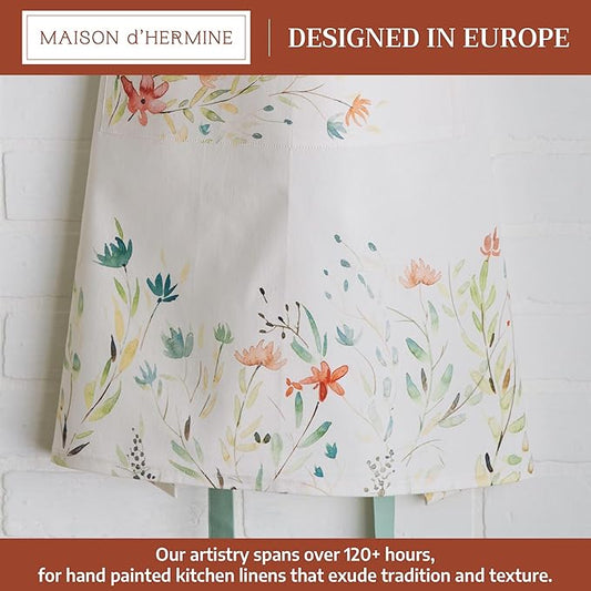 Maison d' Hermine 100% Cotton Apron for women with Pocket Kitchen Chef Apron for Men Cooking Spring Summer