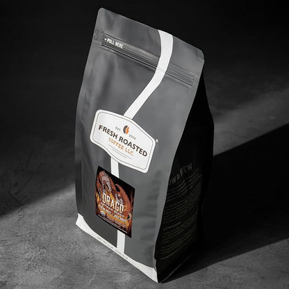 Fresh Roasted Coffee, Organic Drago Café Blend Whole Bean Coffee, Medium Roast, USDA Organic, Kosher, 5 lb (80 oz)