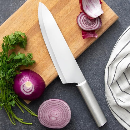 Rada Cutlery French Chef Knife (R131), 8.5" Stainless Steel Blade, Silver Handle, Pack of 2