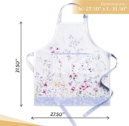 Maison d' Hermine 100% Cotton Apron for women with Pocket Kitchen Chef Apron for Men Cooking Spring Summer