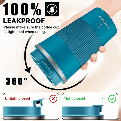 MOMSIV 17oz Travel Mug, Insulated Coffee Cup with Leakproof Lid, Vacuum Stainless Steel Double Walled Reusable Tumbler for Hot and Cold Water Coffee and Tea In Travel and Car