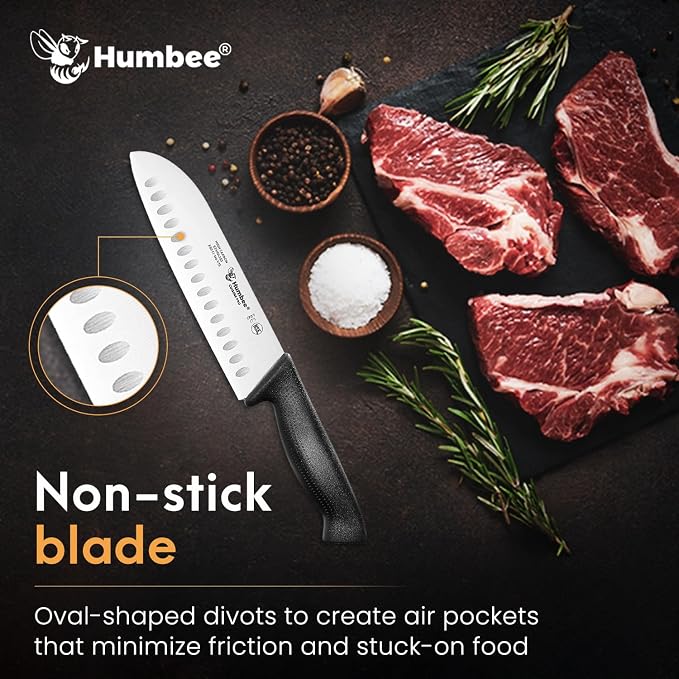 Cuisine Pro 7-Inch Chef Knife – NSF Certified High Carbon Stainless Steel Blade – Extra-Wide Razor-Sharp Edge – Ergonomic Non-Slip Handle – Dishwasher Safe