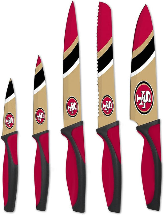 The Sports Vault NFL San Francisco 49ers 5-Piece Kitchen Knife Set