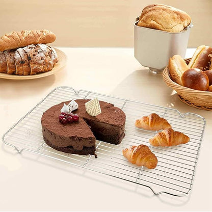 TeamFar Baking Sheet with Cooling Rack, Stainless Steel Half Size Cookie Sheet Pan and Baking Rack Set, 20’’×14’’×1’’, Non Toxic & Rust Free, Thick & Heavy Duty, Mirror Finish & Dishwasher Safe