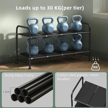 NETEL Under Sink Organizers and Storage,2 Tier Shelf Under Bathroom Sink,Cabinet Organizer with 8 Removable Carbon Steel Panels，Partition Height Adjustable,(27.36-36.02)" W x 12.28" D x 16.93" H