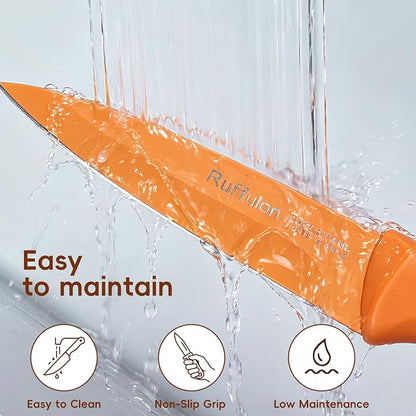 Paring Knife Set, 4PCS Stainless Steel Paring Knife Set, Ultra Sharp Fruit and Vegetable Knives, 3.5-Inch Kitchen Knives, Razor-Sharp Knife，Ergonomic Handle Design, Coloured