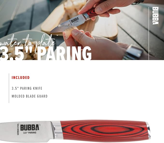 BUBBA Kitchen Series 3.5" Paring Knife perfect for trimming, slicing and peeling small produce.