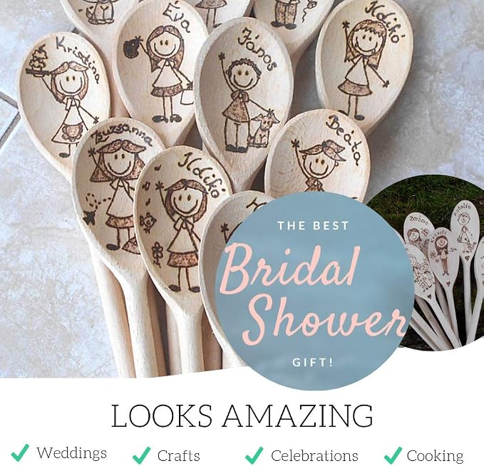 Mr.Woodware 12 Inch Wooden Spoons for Cooking - Set of 24 Long Handle Oval Wooden Spoon for Mixing, Stirring, Tasting - Kitchen Wooden Utensils For Cooking and Crafts, Personalized Wood Burning