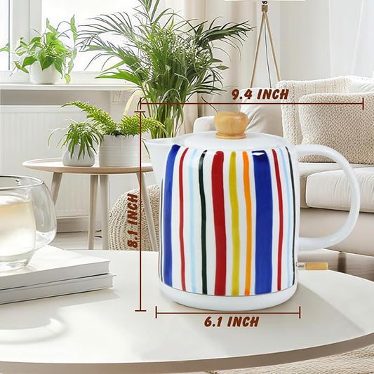 1.0-Liter Ceramic Electric Kettle, 1000W Rapid Boil, Tea Kettles Pot & Hot Water Boiler For Coffee & Tea, Teapot Auto Shut-Off, Boil-Dry Protection (A19)