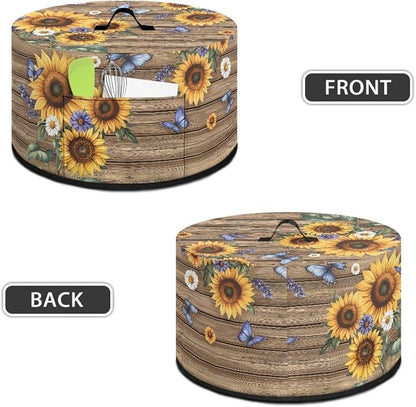 Slow Cooker Dust Cover Compatible with 6-8 qt Crock for Pot Sunflower Butterfly Pattern Small Kitchen Appliance Decor Dust Cover