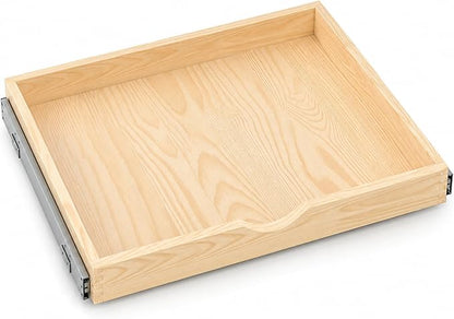 ZOINLIY 27''W X 21''D X 3''H Wooden Pull Out Drawer for Cabinet, Cabinet Organizer for Kitchen, Soft Close Slide Out Shelves, Heavy Duty, Full-Extension