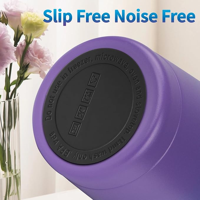 MEZMUT 20oz Tumbler Coffee Travel Mug with Daul Lid and Straw, Stainless Steel Double Wall Vacuum Spill Proof Insulated Tumbler, Hot or Iced Coffee Cups for Drinks (1Pack, Dark Lavender Green)