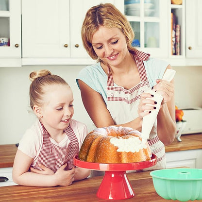 HUAKENER 10 Inch Fluted Cake Pan (2 Pack) - 12 Cups Nonstick Fluted Tube Pan, Large Size Silicone Baking Molds for Cake, Brownie, Cornbread