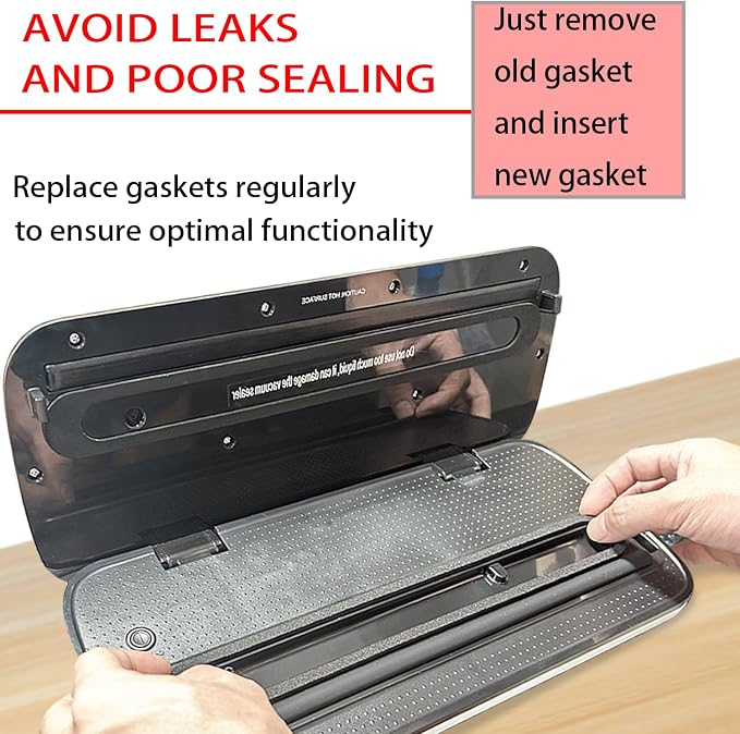 4 Pack Foam Replacement Gaskets compatible with NutriChef Vacuum Sealer Machine,Applies to NutriChef PKVS Automatic Vacuum Series Sealers