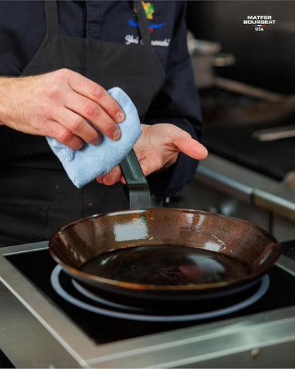Matfer Bourgeat Black Carbon Steel Frying Pan, 12 5/8"