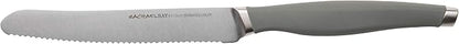 Rachael Ray Cutlery Japanese Stainless Steel Knives Set with Sheaths, 6-Inch Utility Knife and 5-Inch Serrated Utility Knife, Gray