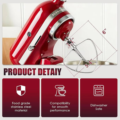 K45B Stainless Steel Flat Beater For Kitchenaid 4-5 Quart Tilt Head Paddle attachment KitchenAid MixerAttachment
