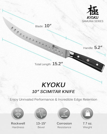 KYOKU Samurai Series Knife Japanese Style1 (Scimitar Knife, 10")