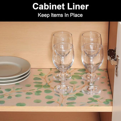 Cooyes Shelf Liner Drawer Liners, Shelf Liners for Kitchen Cabinets, Non-Adhesive Cabinet Liner, EVA Waterproof Non-Slip Refrigerator Liners for Kitchen Drawers（11.8" W x 118" L）