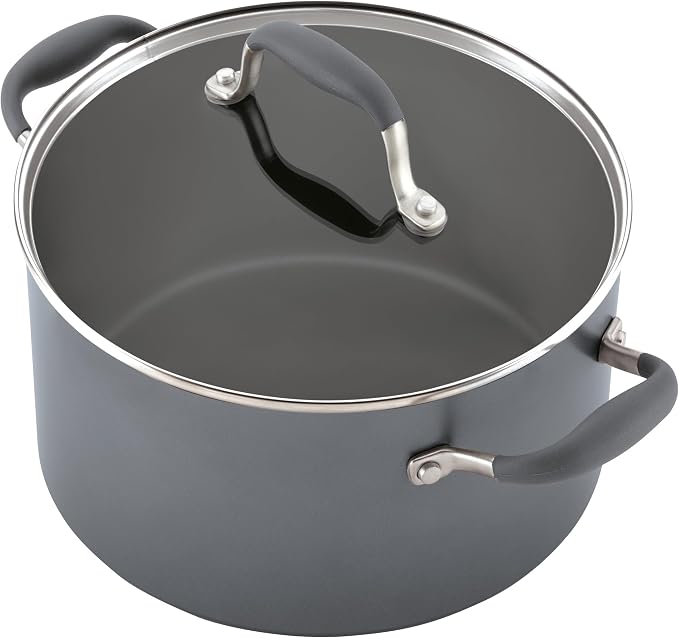 Anolon Advanced Home Hard Anodized Nonstick Cookware Set, Pots and Pans Set, 9-Piece, Moonstone